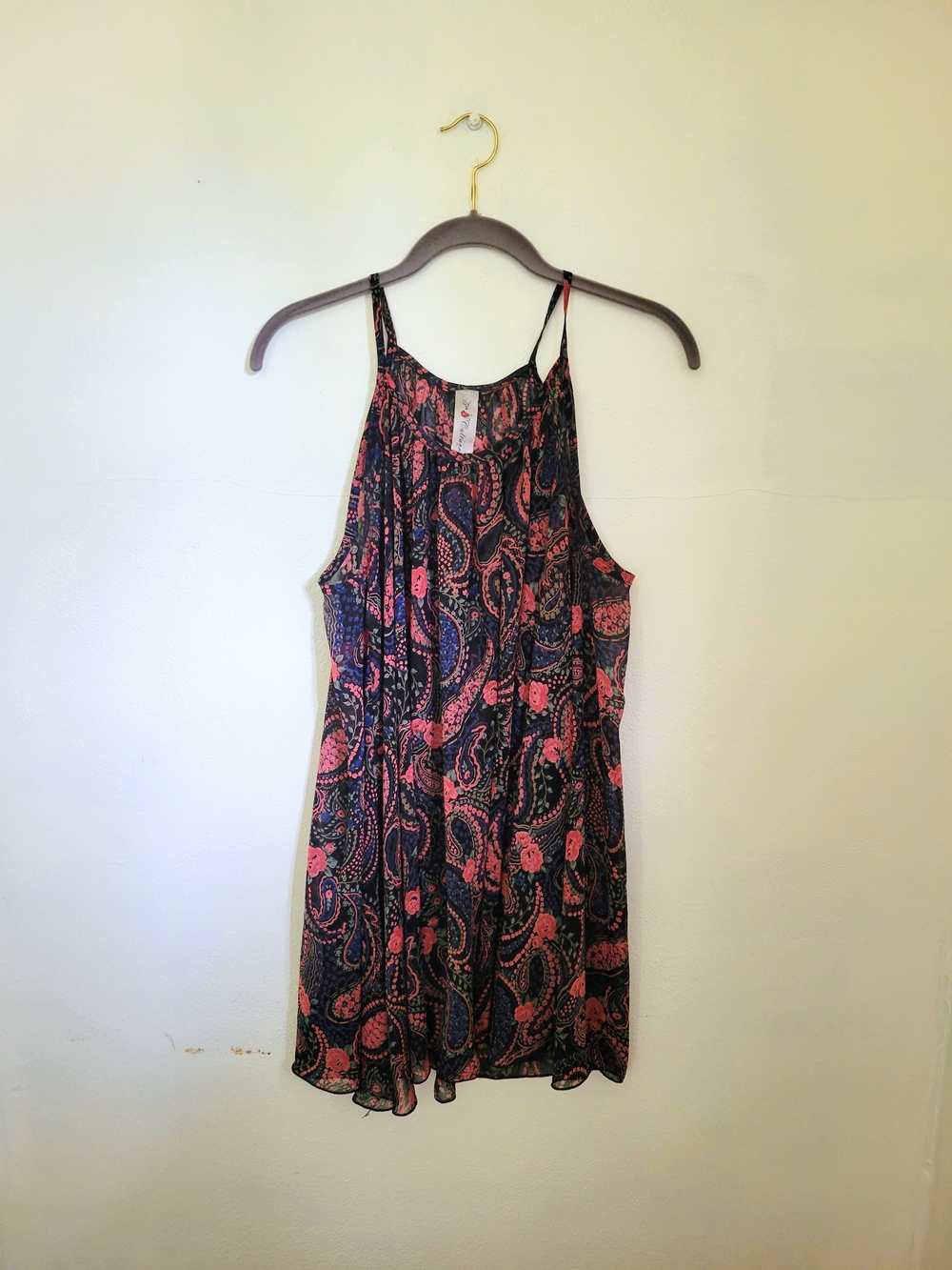 5th Culture Black Floral Tunic Tank or Dress
